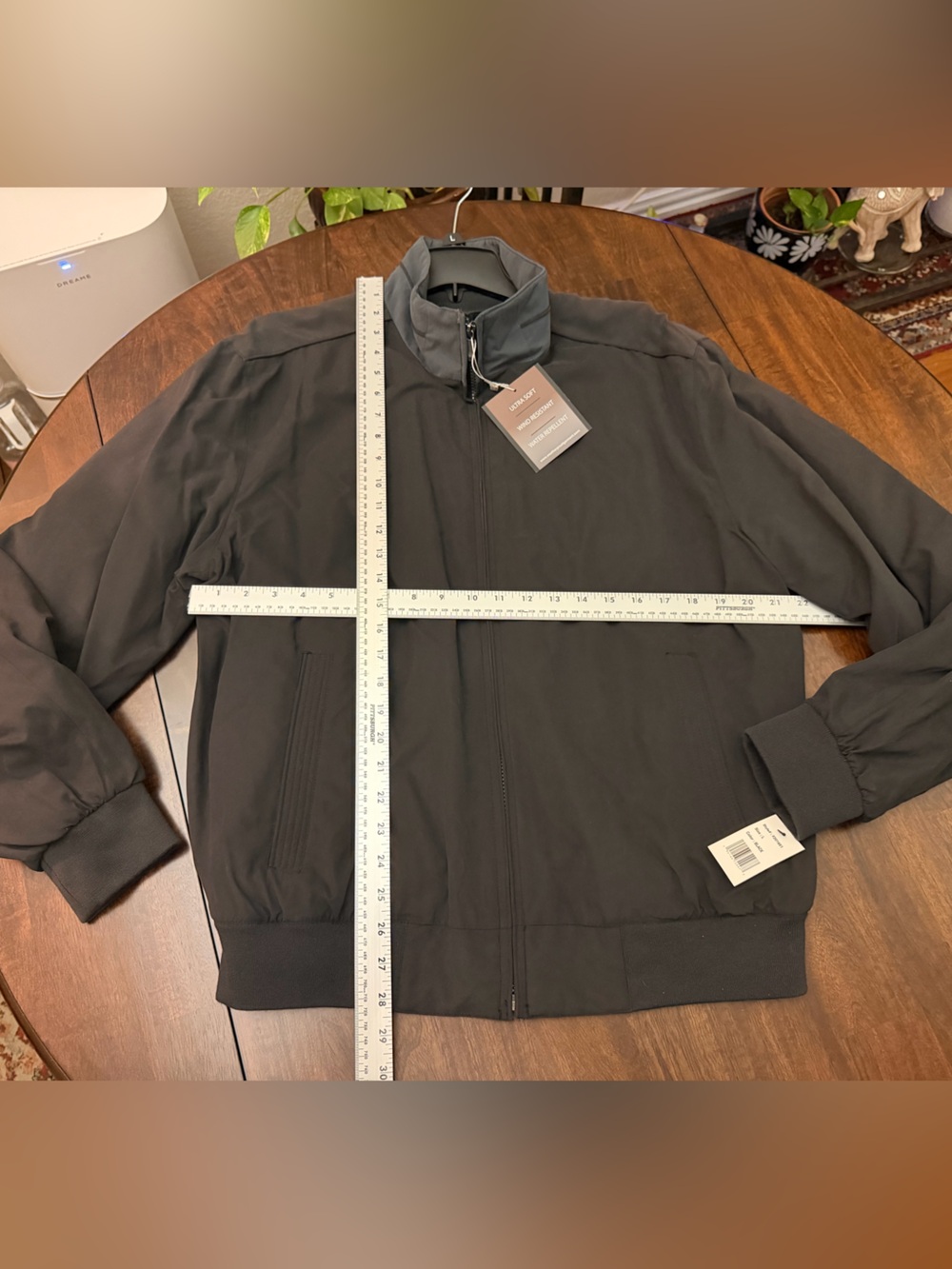 Weatherproof Men's Black Bomber Jacket with Ribbed Trim